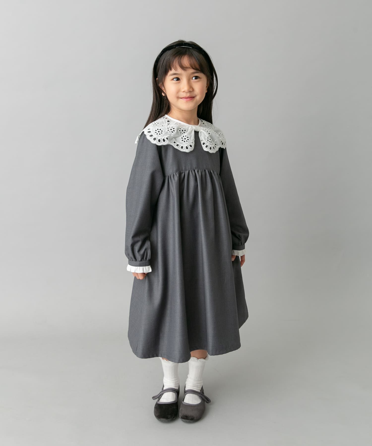 URBAN RESEARCH DOORS「スカラーレース襟ワンピース(KIDS)」|ワンピース|