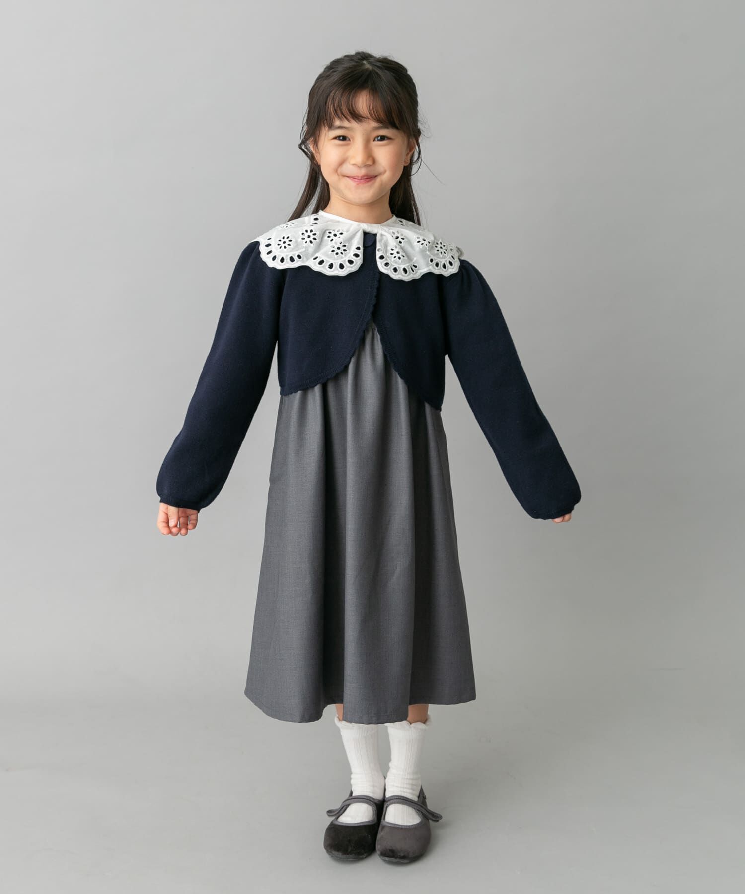 URBAN RESEARCH DOORS「スカラーレース襟ワンピース(KIDS)」|ワンピース|