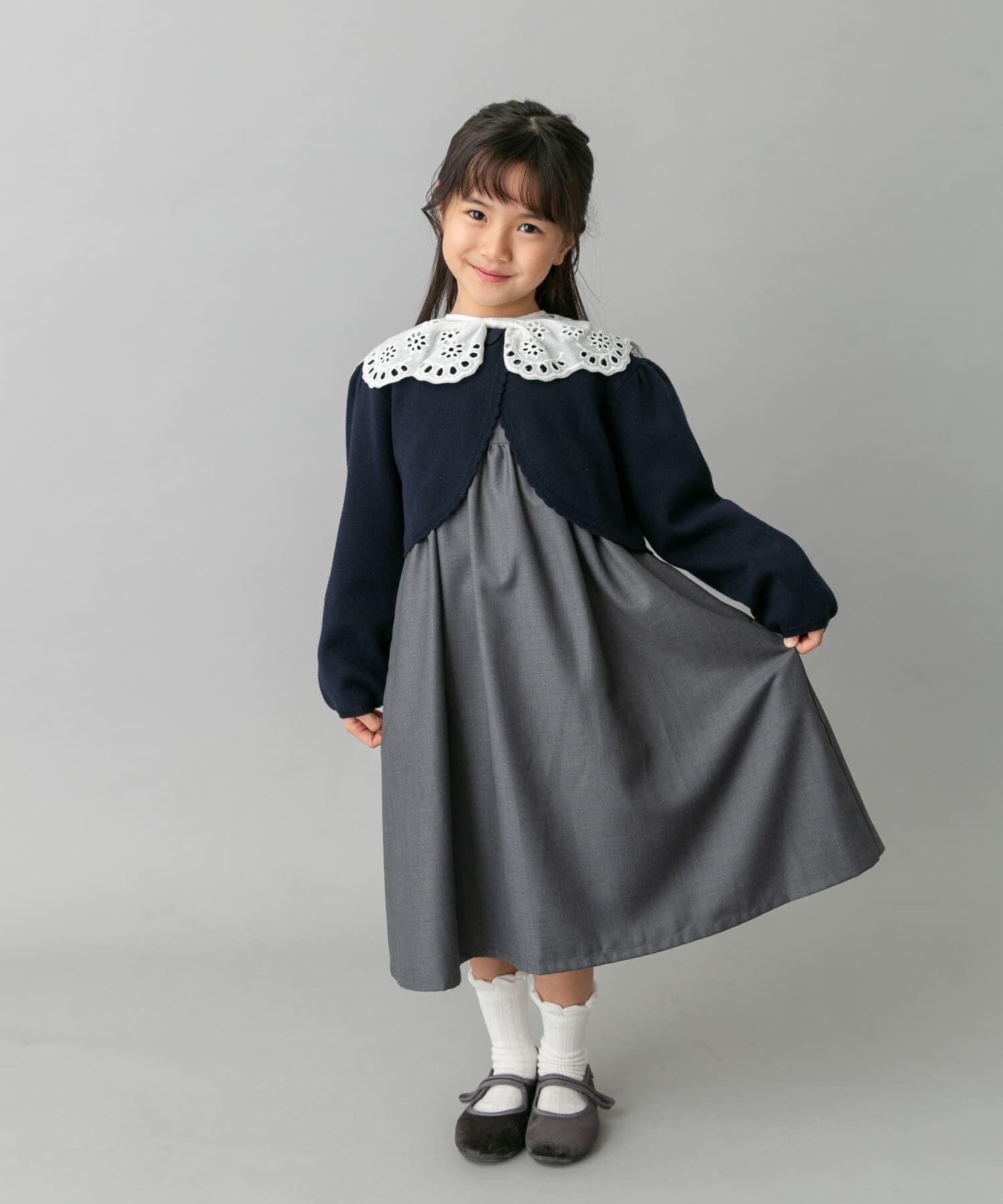 URBAN RESEARCH DOORS「スカラーレース襟ワンピース(KIDS)」|ワンピース|