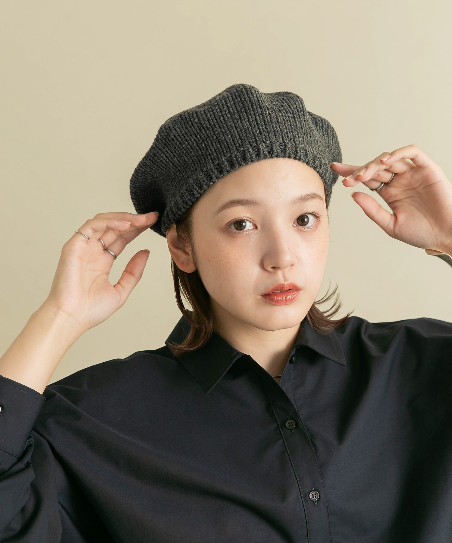  「ニットベレー帽」|ハンチング・ベレー帽|