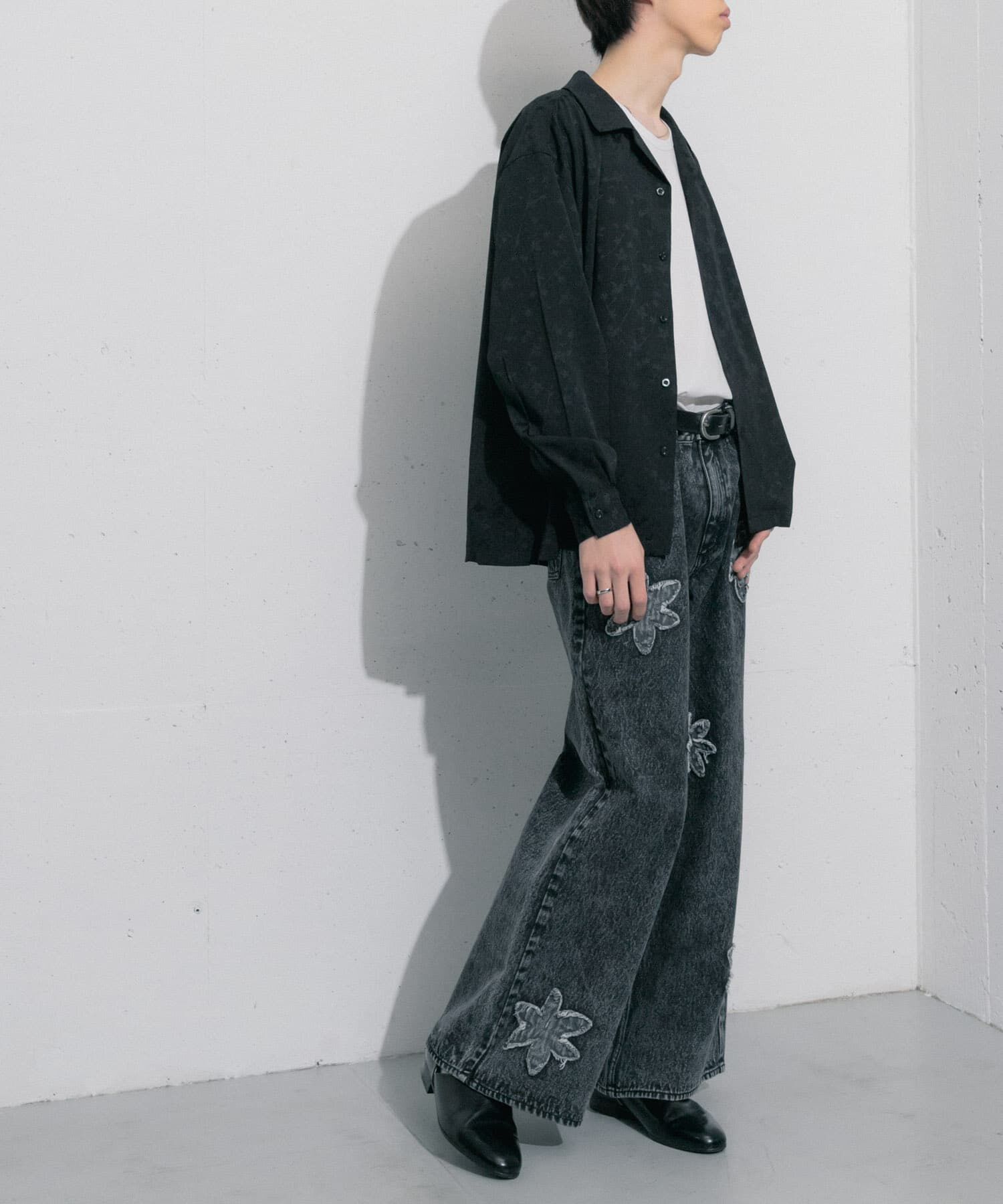 SENSE OF PLACE by URBAN RESEARCH「フラワージャガードオープンカラーシャツ」|シャツ・ブラウス|