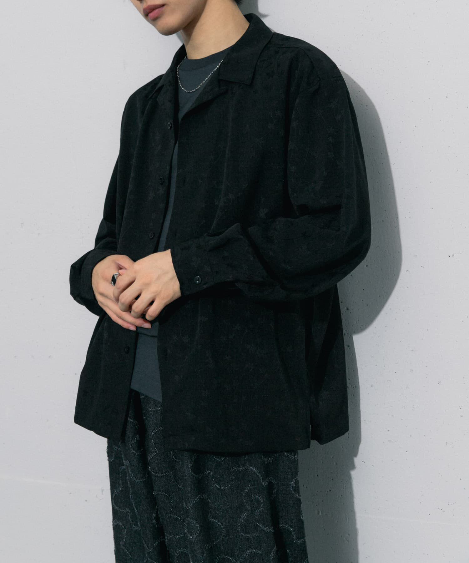 SENSE OF PLACE by URBAN RESEARCH「フラワージャガードオープンカラーシャツ」|シャツ・ブラウス|