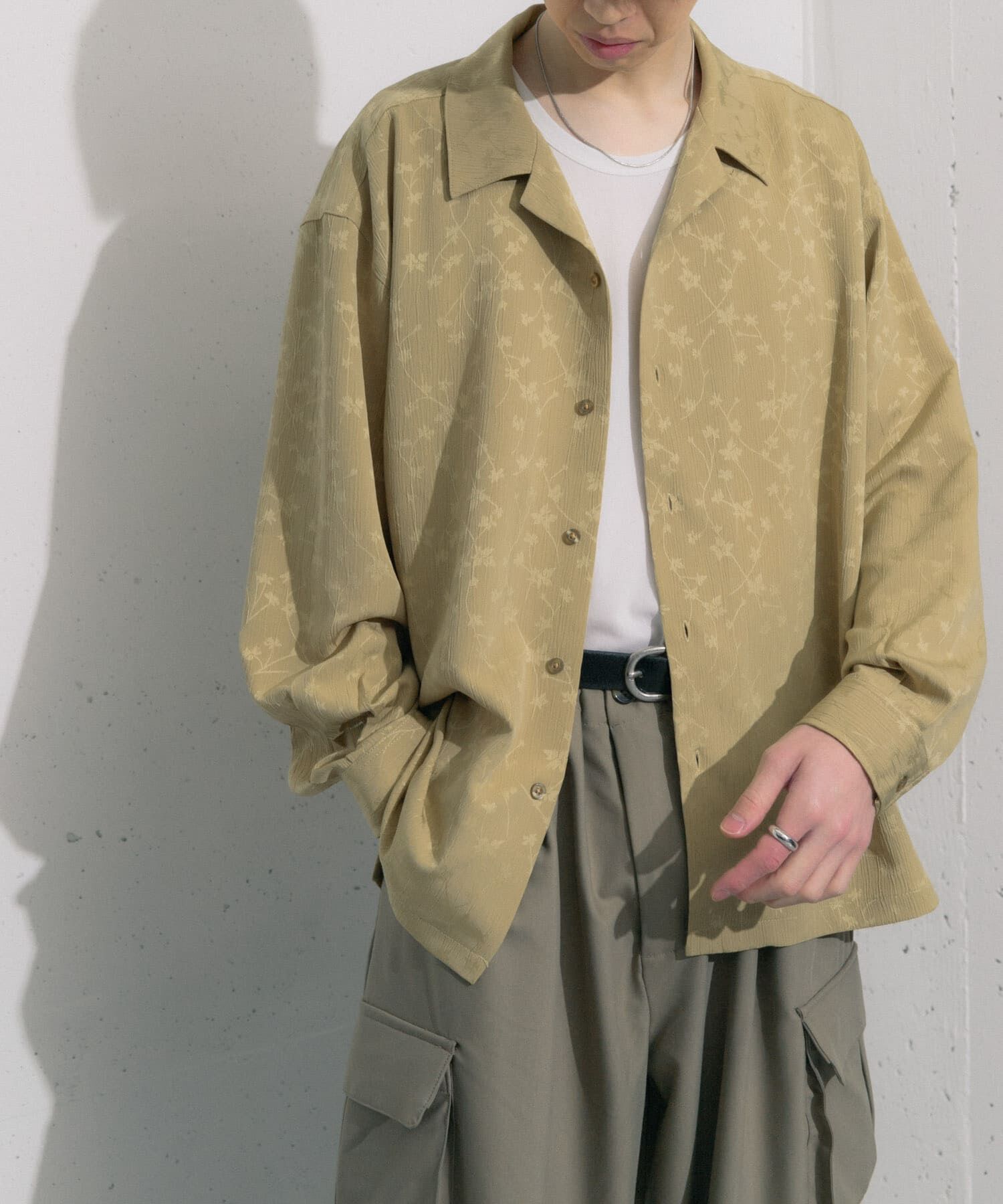 SENSE OF PLACE by URBAN RESEARCH「フラワージャガードオープンカラーシャツ」|シャツ・ブラウス|