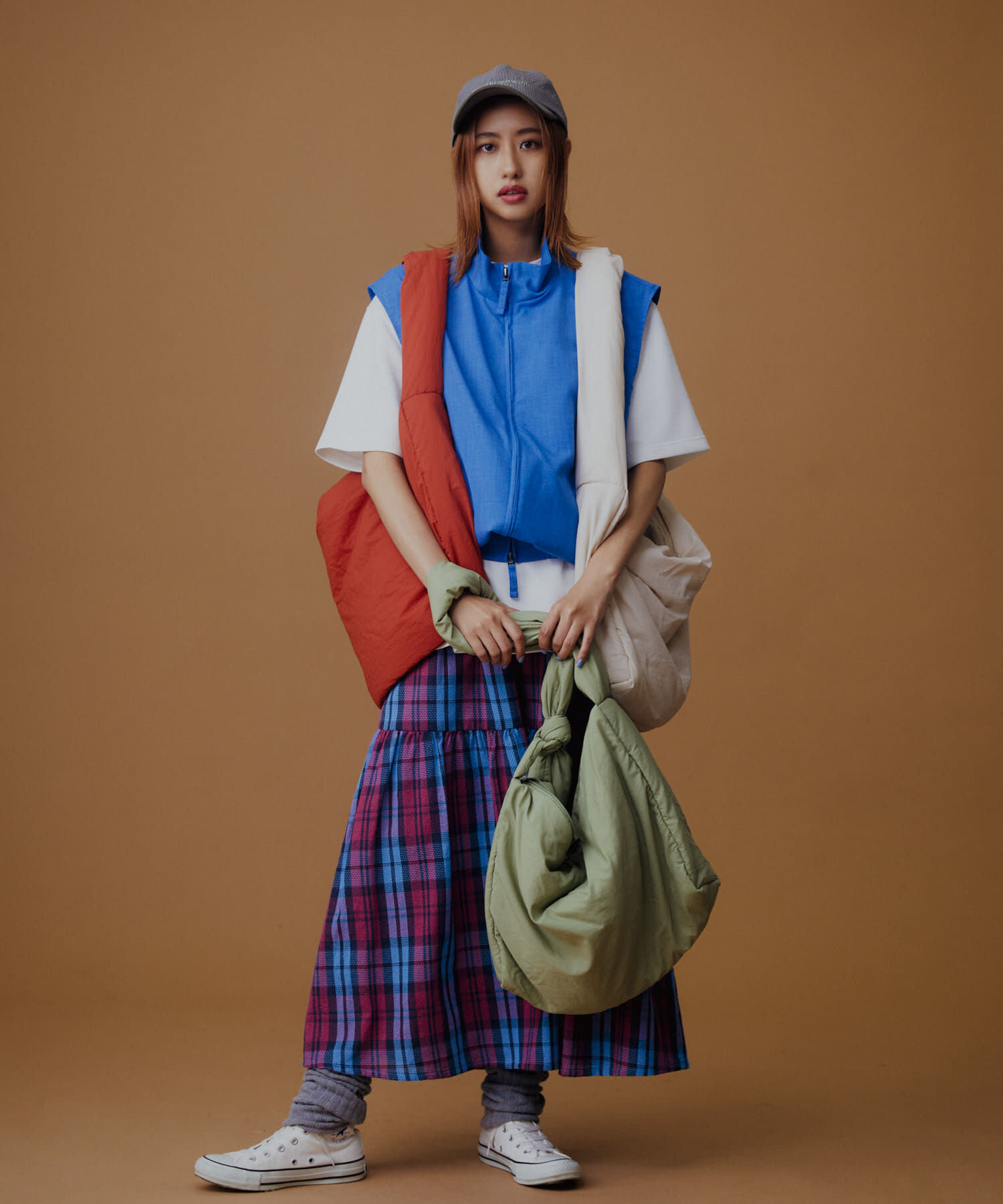 SENSE OF PLACE by URBAN RESEARCH「『ｲｰｼﾞｰｹｱ/ｾｯﾄｱｯﾌﾟ対応』ﾘﾈﾝﾗｲｸｽﾀﾝﾄﾞｶﾗｰW  」|ベスト・ジレ|