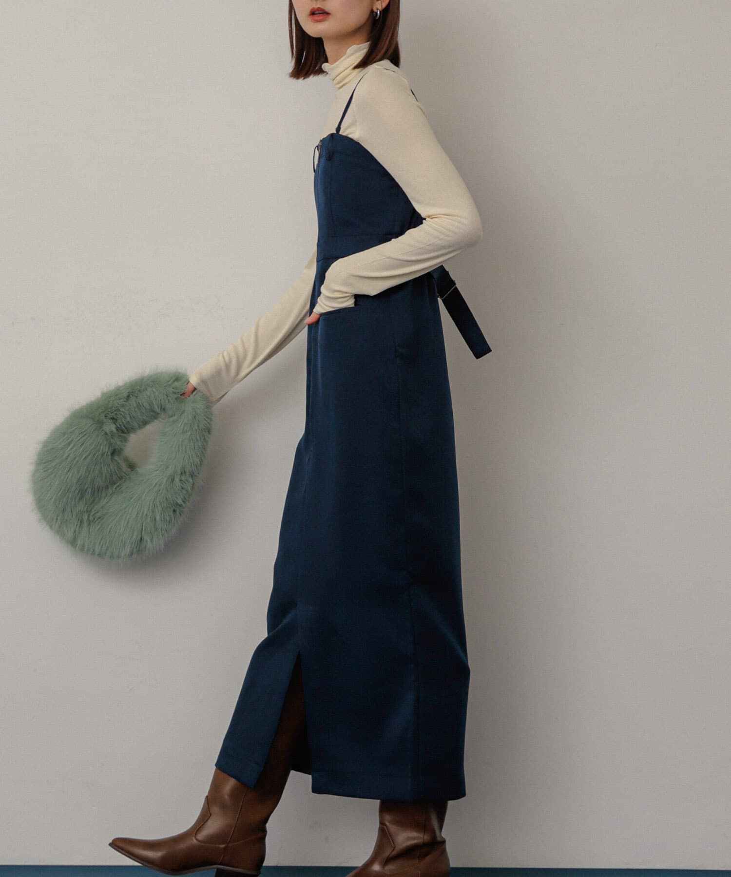 SENSE OF PLACE by URBAN RESEARCH「ストラップツキベアワンピース」|ワンピース|ネイビー