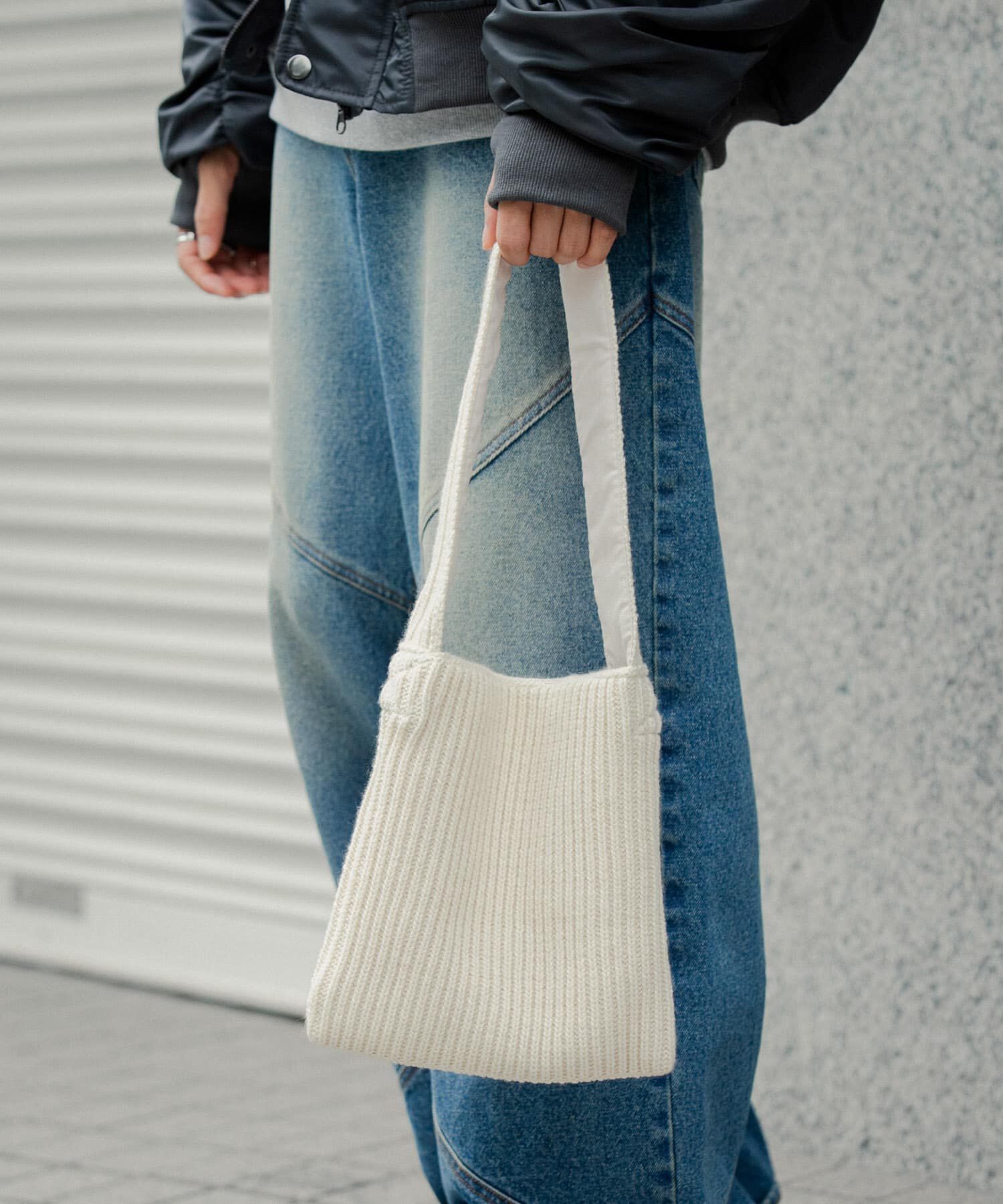 SENSE OF PLACE by URBAN RESEARCH「ニットスクエアバッグ」|トートバッグ|