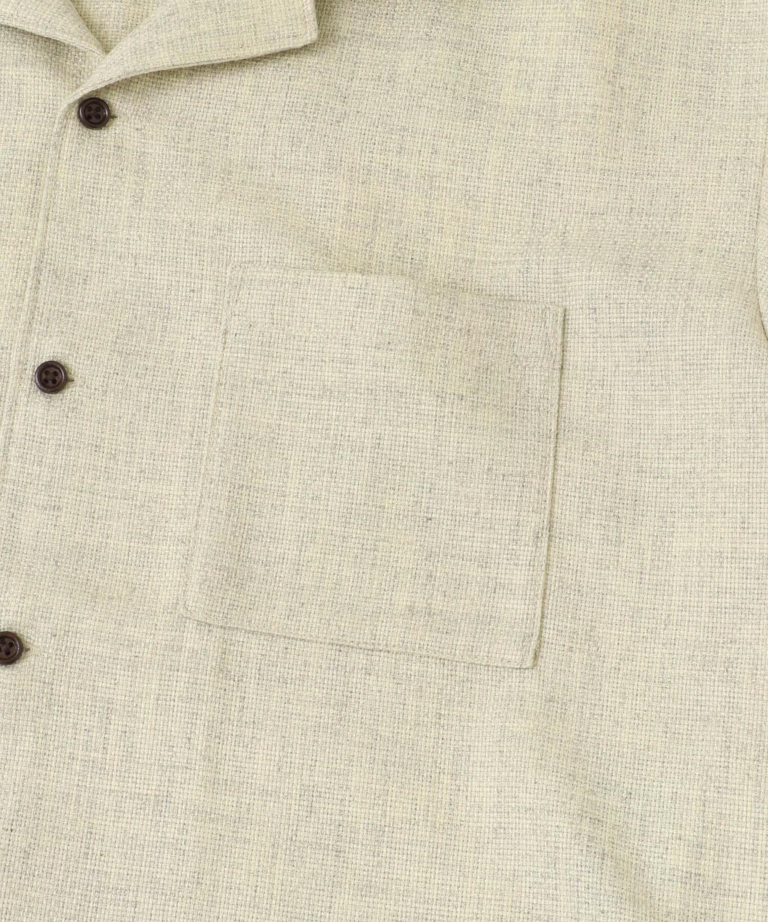 SENSE OF PLACE by URBAN RESEARCH「メランジプリペラオープンカラーショートスリーブシャツ」|シャツ・ブラウス|