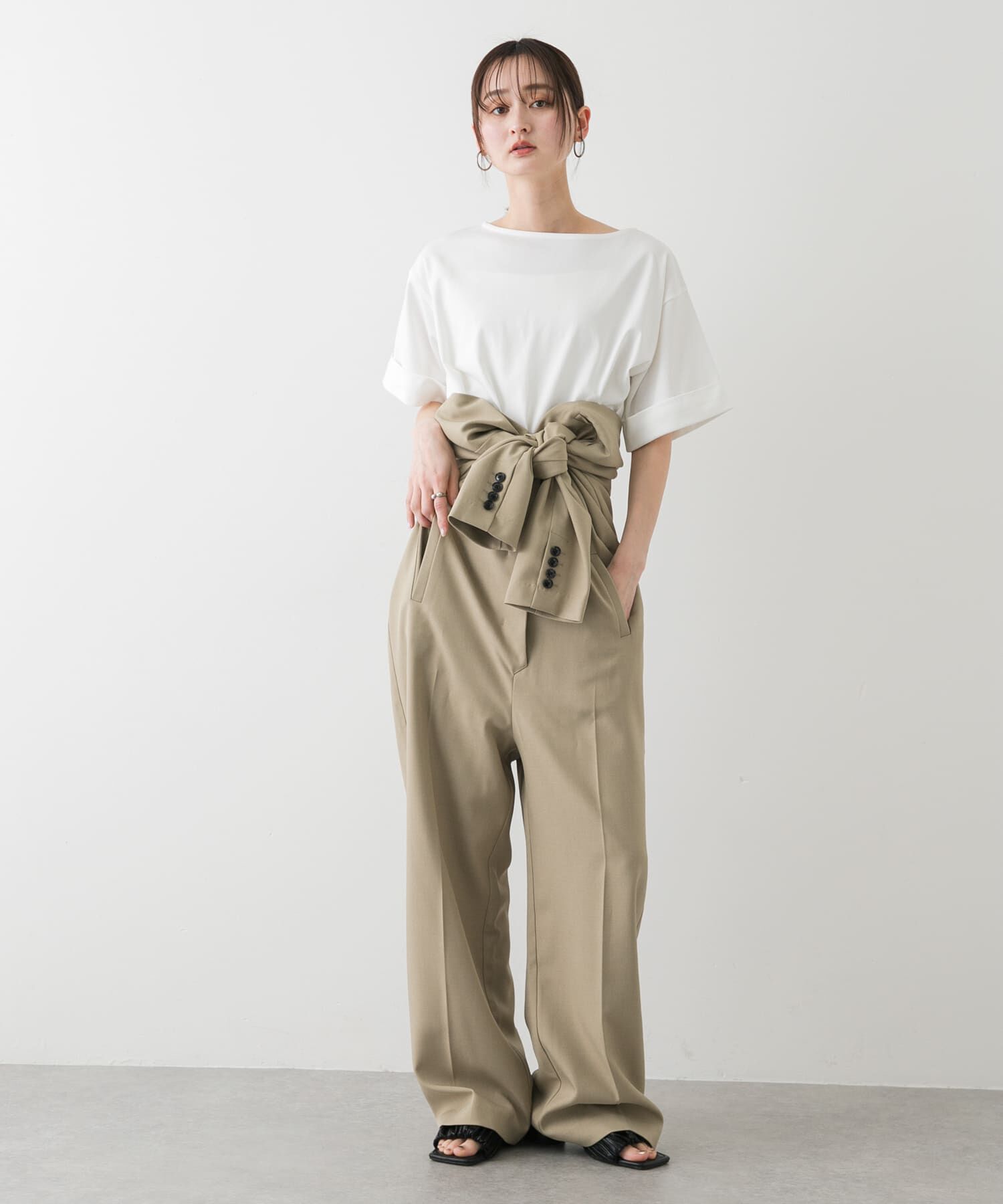 SENSE OF PLACE by URBAN RESEARCH「スクエアトゥメタリックギャザーサンダル」|サンダル|