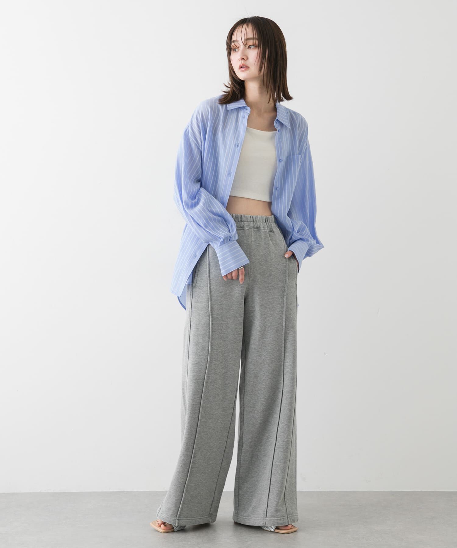 SENSE OF PLACE by URBAN RESEARCH「スクエアトゥメタリックギャザーサンダル」|サンダル|