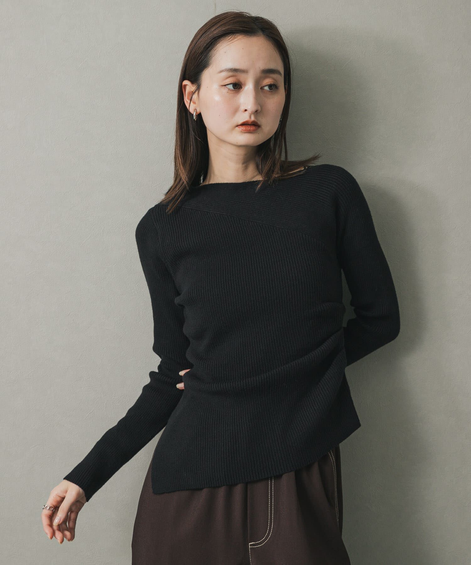 SENSE OF PLACE by URBAN RESEARCH「アシメデザインセーター」|ニット・セーター|