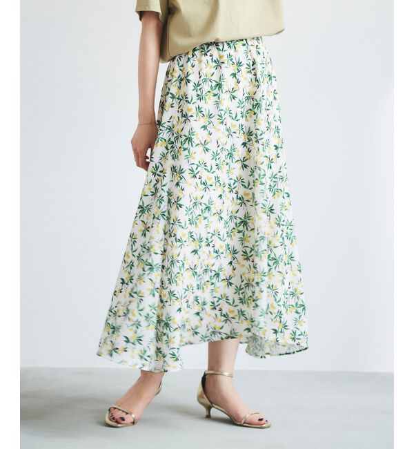le.coeur blanc「レモンプリントフレアスカート」|スカート|