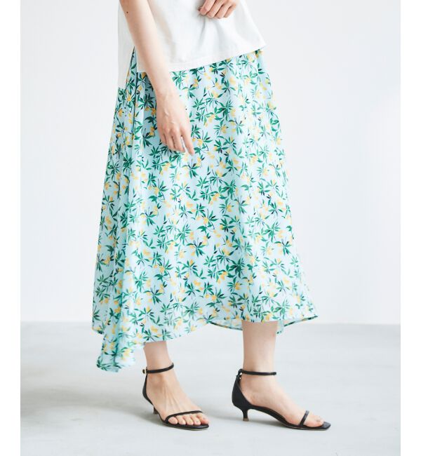 le.coeur blanc「レモンプリントフレアスカート」|スカート|