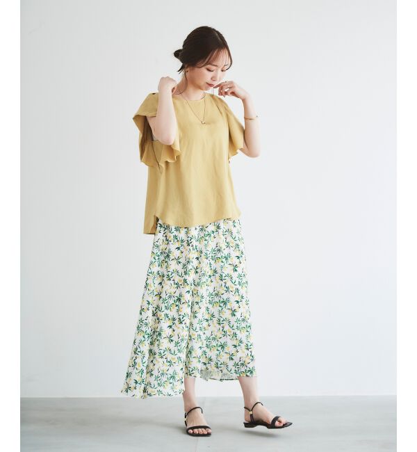 le.coeur blanc「レモンプリントフレアスカート」|スカート|