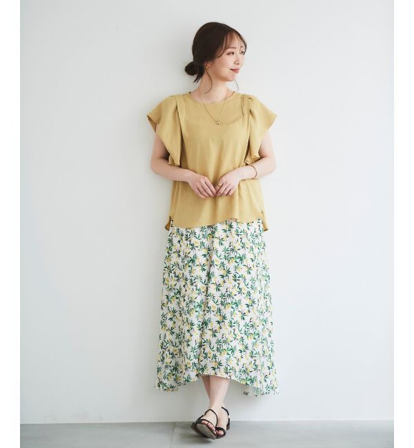 le.coeur blanc「レモンプリントフレアスカート」|スカート|