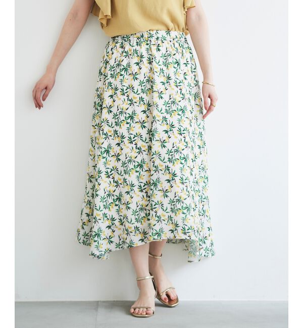 le.coeur blanc「レモンプリントフレアスカート」|スカート|