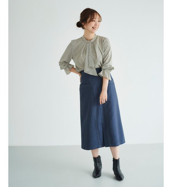 le.coeur blanc「《手洗い可能》キカプリントスカーフタイブラウス」|シャツ・ブラウス|