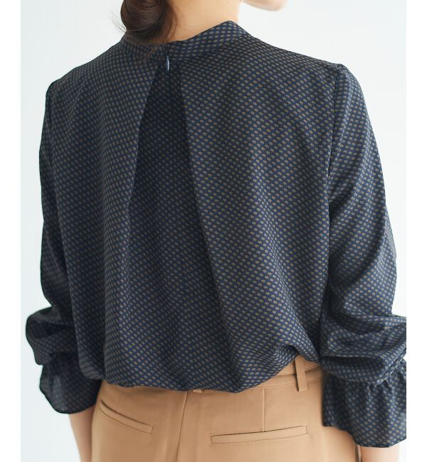 le.coeur blanc「《手洗い可能》キカプリントスカーフタイブラウス」|シャツ・ブラウス|