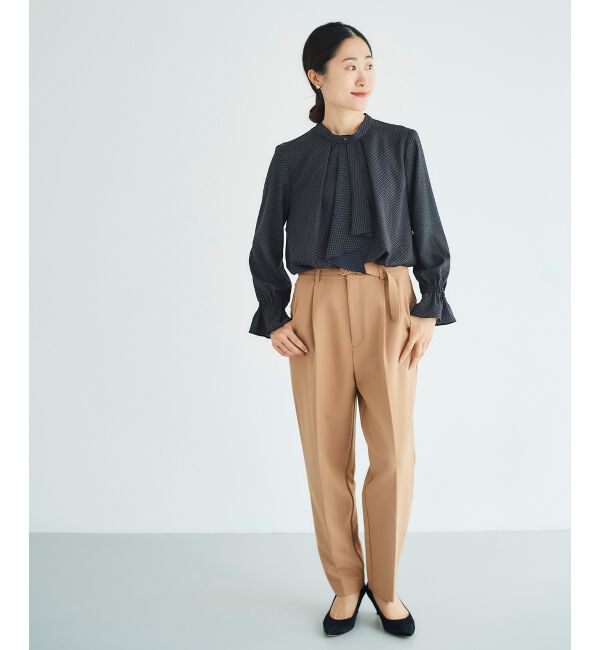 le.coeur blanc「《手洗い可能》キカプリントスカーフタイブラウス」|シャツ・ブラウス|