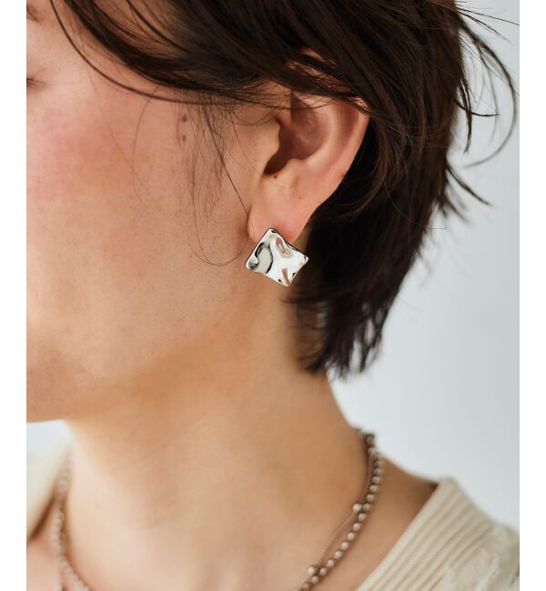 le.coeur blanc「ニュアンススクエアピアス」|ピアス|