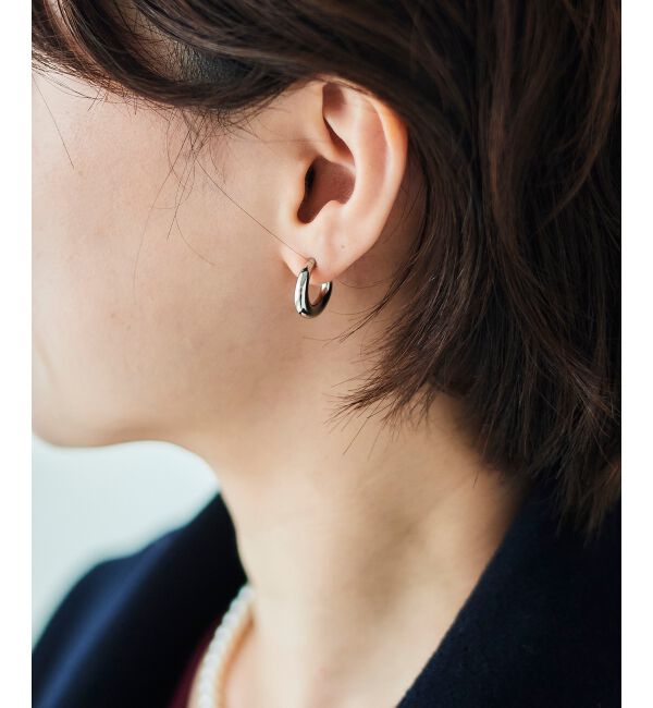 le.coeur blanc「ミニフープピアス」|ピアス|シルバー