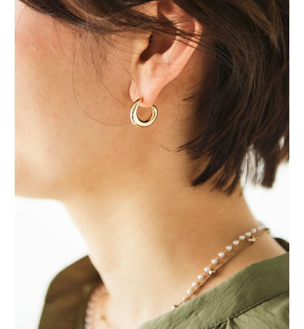 le.coeur blanc「ミニフープピアス」|ピアス|