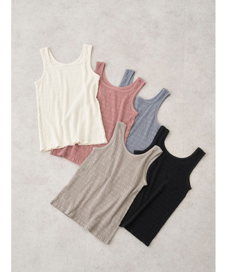 earth music&ecology「シャーリングタンクトップ」|インナー|