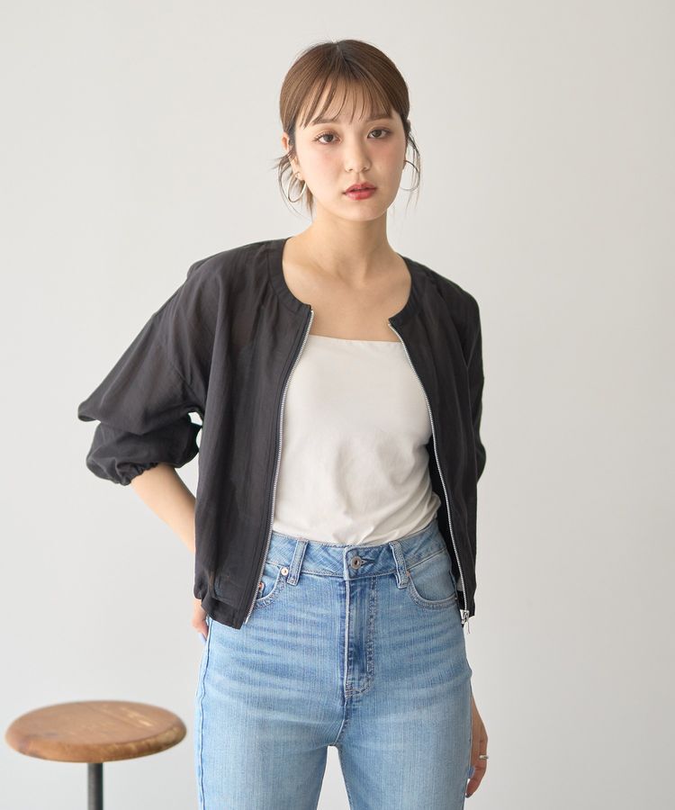 earth music&ecology「シアーショートシャツブルゾン」|シャツ・ブラウス|