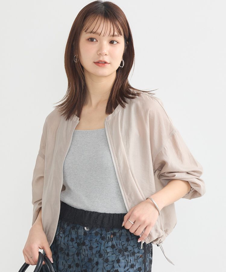 earth music&ecology「シアーショートシャツブルゾン」|シャツ・ブラウス|Gray Beige