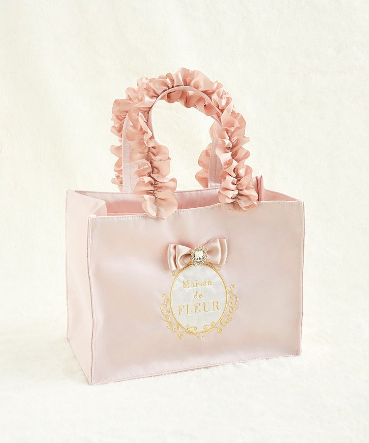 Maison de FLEUR「ピンクリボンスクエアトートバッグ」|トートバッグ|