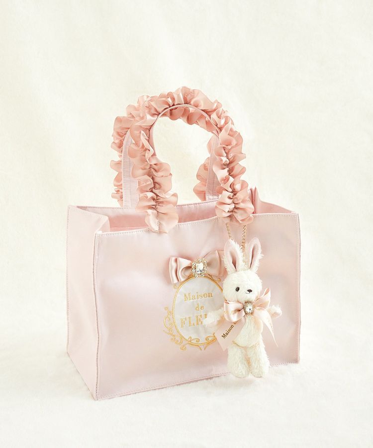Maison de FLEUR「ピンクリボンスクエアトートバッグ」|トートバッグ|