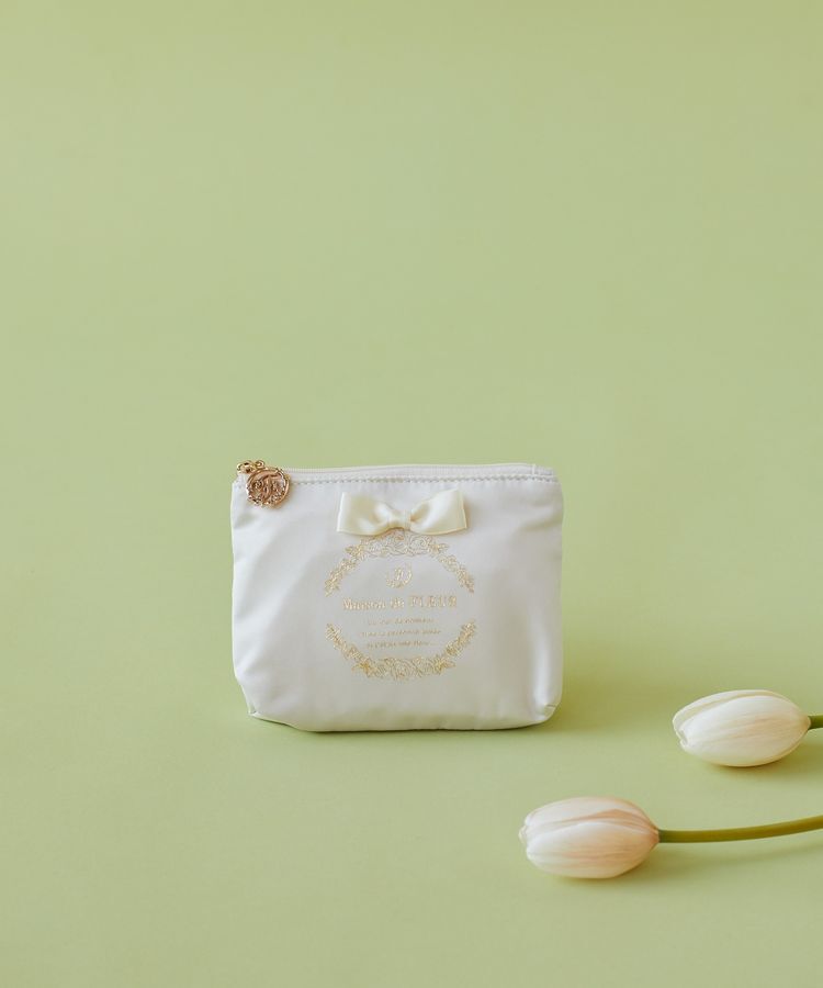 Maison de FLEUR「サテンリボンティッシュケース」|ポーチ|
