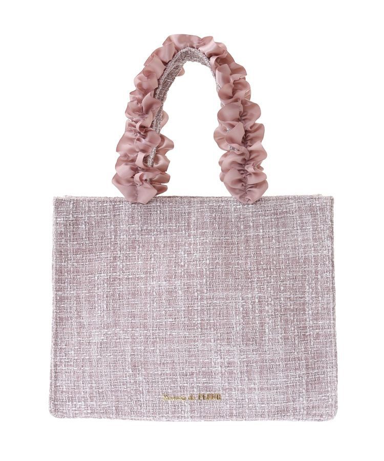 Maison de FLEUR「ツイードフリルハンドルスクエアトートSバッグ」|トートバッグ|