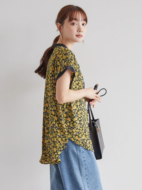 AMERICAN HOLIC「バイカラーアソートプリントブラウス」|シャツ・ブラウス|