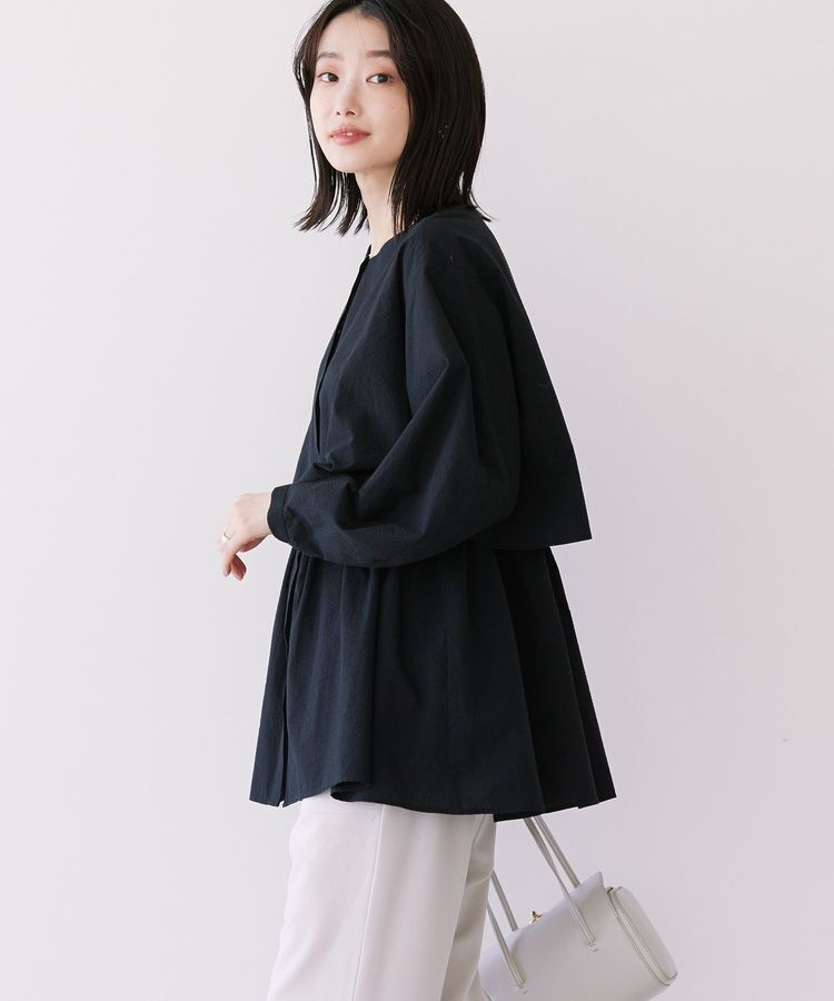 AMERICAN HOLIC「サッカーティアードロングブラウス/チュニック」|シャツ・ブラウス|Black