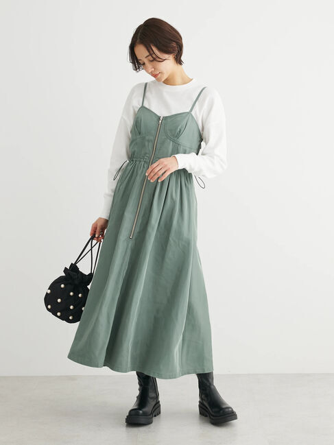 Green Parks「・SUGAR　SPOON　コルセット風キャミワンピース」|ワンピース|