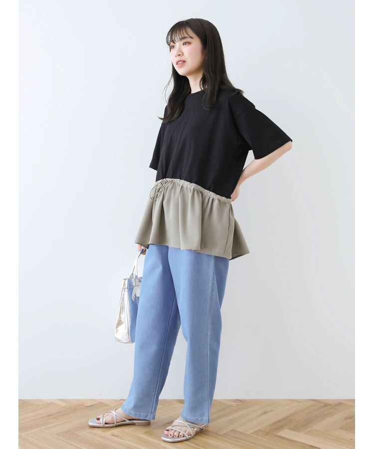 Green Parks「ドロスト切替えドッキングカットプルオーバー」|Tシャツ・カットソー|