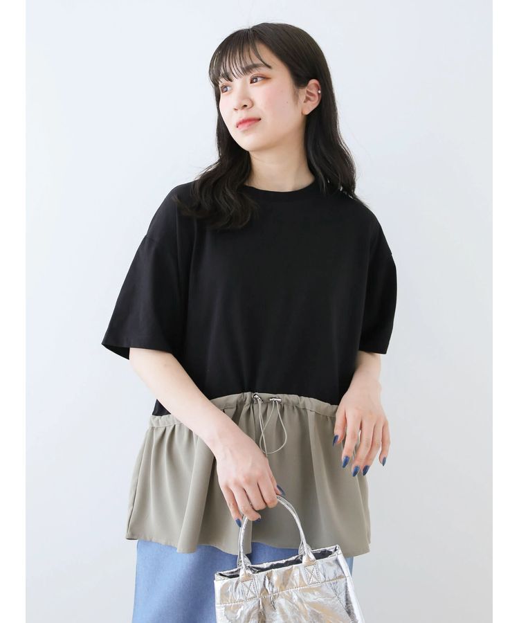 Green Parks「ドロスト切替えドッキングカットプルオーバー」|Tシャツ・カットソー|