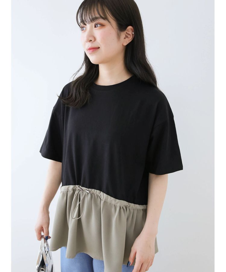 Green Parks「ドロスト切替えドッキングカットプルオーバー」|Tシャツ・カットソー|