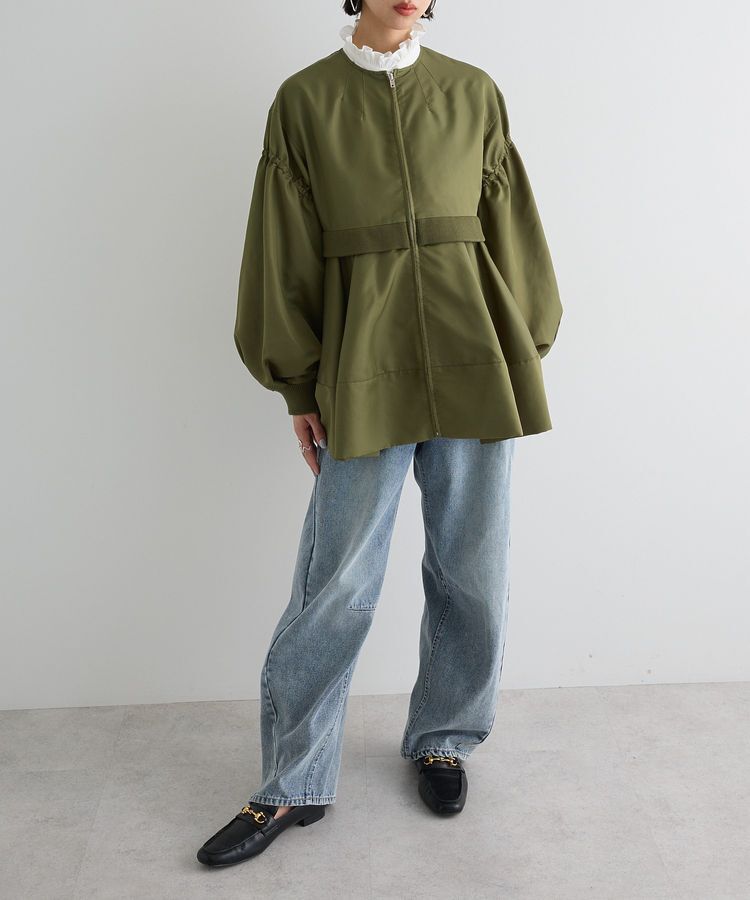 AnriettMusee「MA-1ペプラムブルゾン」|ブルゾン・スタジャン|