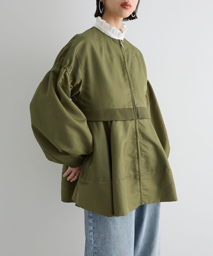 AnriettMusee「MA-1ペプラムブルゾン」|ブルゾン・スタジャン|