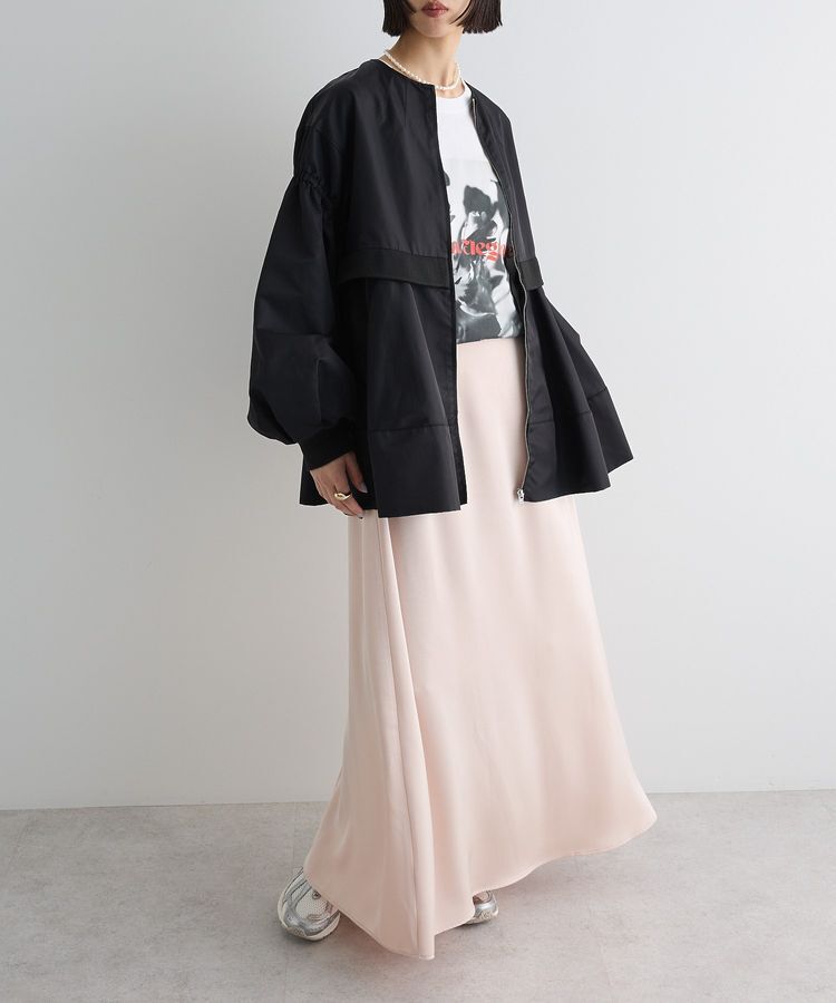 AnriettMusee「MA-1ペプラムブルゾン」|ブルゾン・スタジャン|