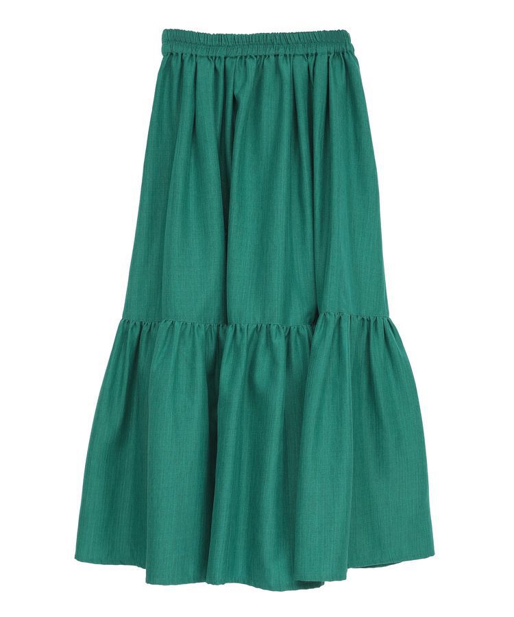 Green Parks「・ELENCARE DUE リネンライクティアードスカート」|フレア|