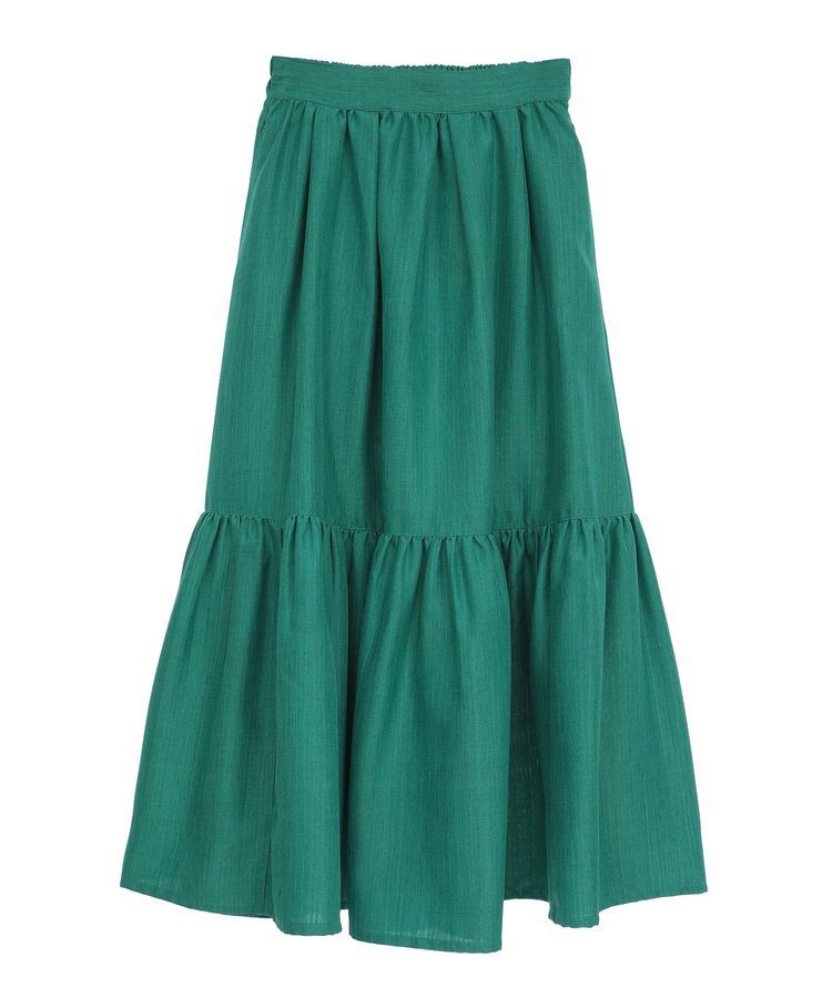 Green Parks「・ELENCARE DUE リネンライクティアードスカート」|フレア|