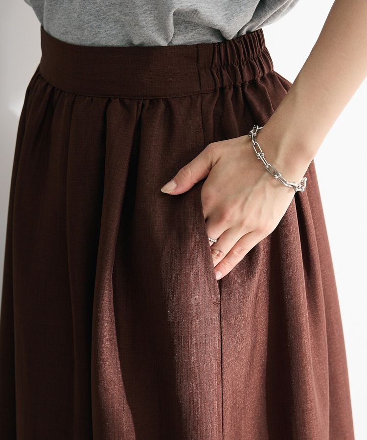 Green Parks「・ELENCARE DUE リネンライクティアードスカート」|フレア|