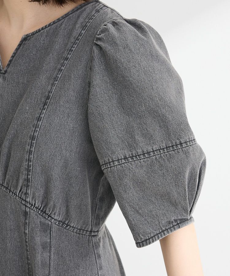 Green Parks「・ELENCARE DUE デニム5分袖ワンピース」|ワンピース|