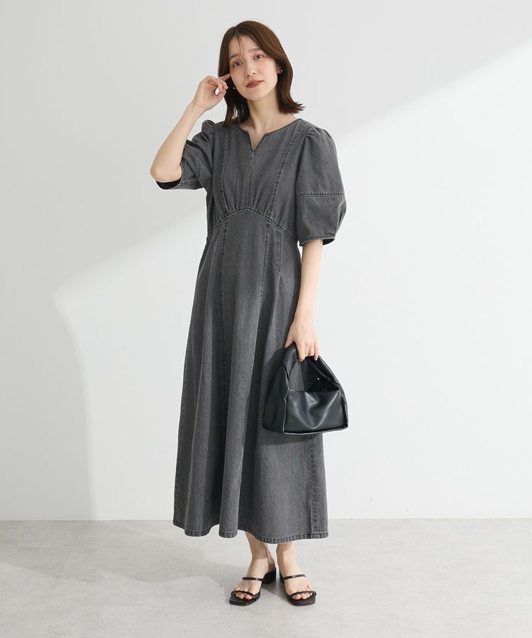 Green Parks「・ELENCARE DUE デニム5分袖ワンピース」|ワンピース|