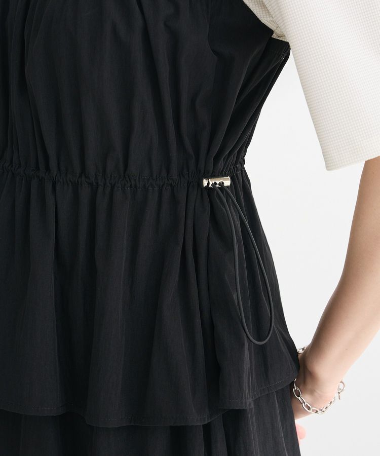 Green Parks「ラメリブペプラムドッキングワンピース」|ワンピース|