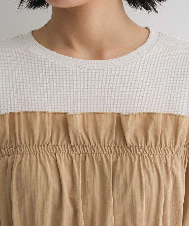 Green Parks「ラメリブペプラムドッキングワンピース」|ワンピース|