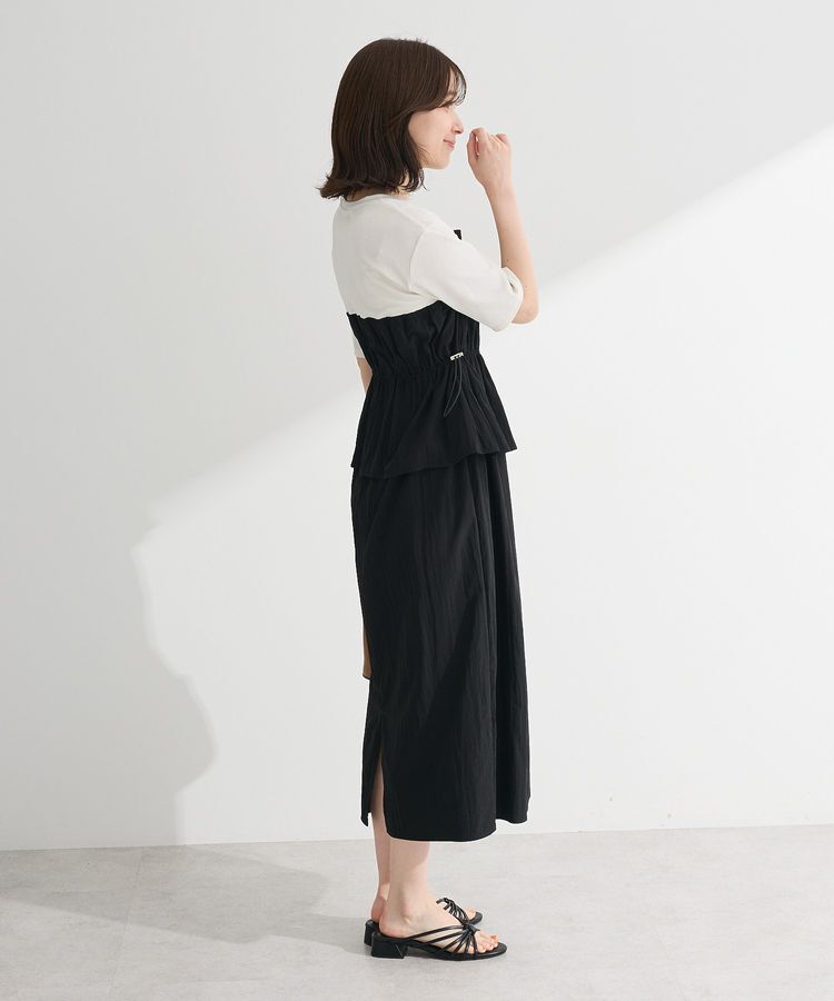 Green Parks「ラメリブペプラムドッキングワンピース」|ワンピース|