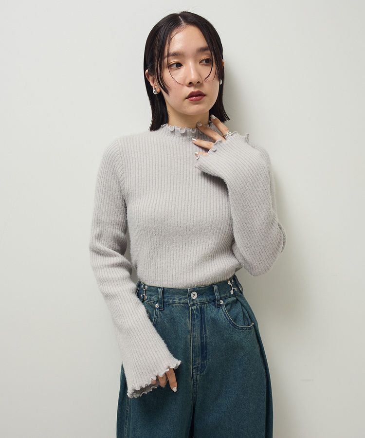 Green Parks「・swing by ウラシャギーフレアスリーブニット」|ニット・セーター|